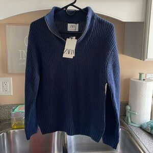 NWT Zara quarter zip sweater